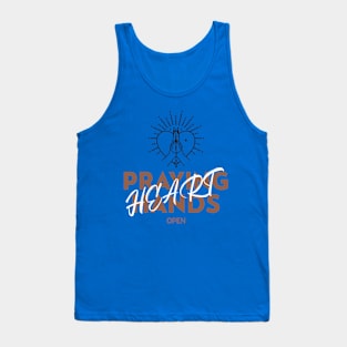 Praying Hands Open Heart Christian Tank Top